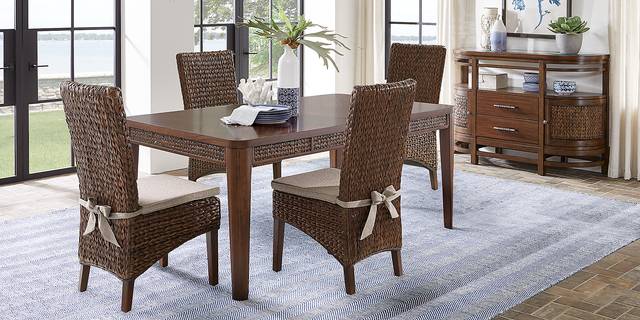 Cindy Crawford Home Golden Isles Brown Rectangle Dining Table - Thumbnail - Image 2