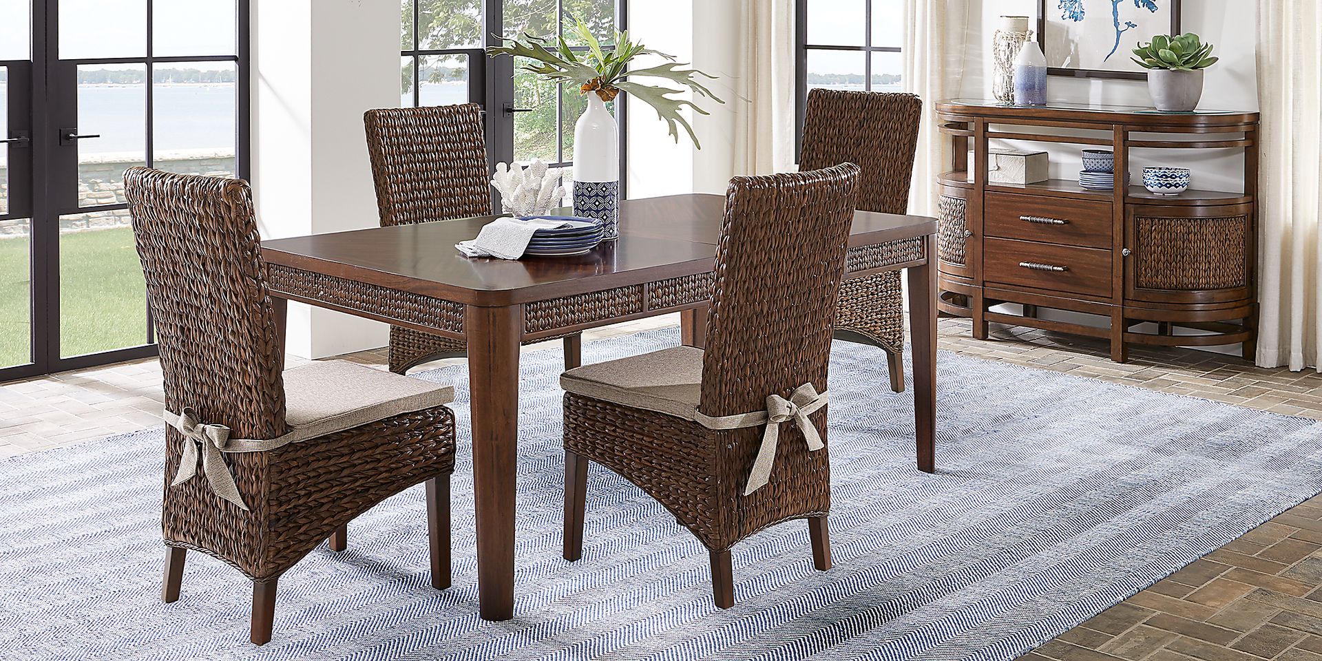 Cindy Crawford Home Golden Isles Brown Rectangle Dining Table - Image 2