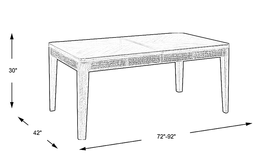 Cindy Crawford Home Golden Isles Brown Rectangle Dining Table