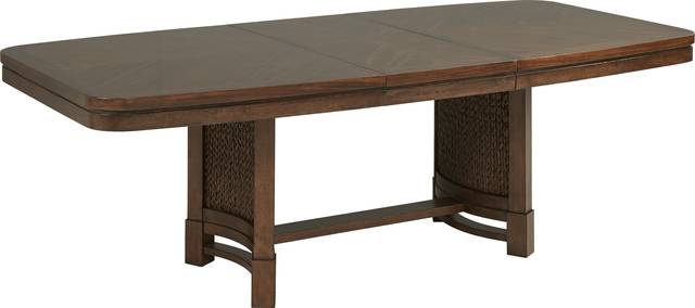 Cindy Crawford Home Golden Isles Brown 5 Pc Rectangle Trestle Dining Room - Thumbnail - Image 4