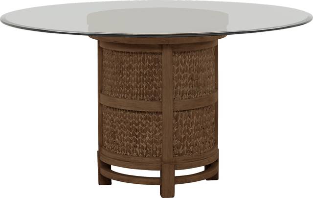 Cindy Crawford Home Golden Isles Brown Round Dining Table - Thumbnail - Image 1