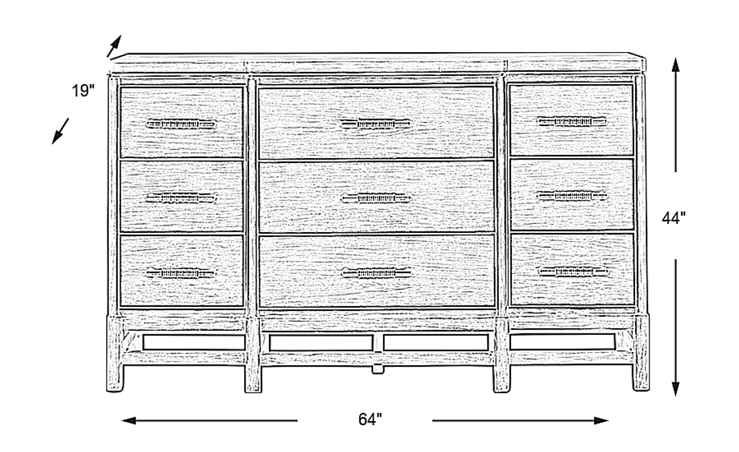 Golden Isles Gray Dresser