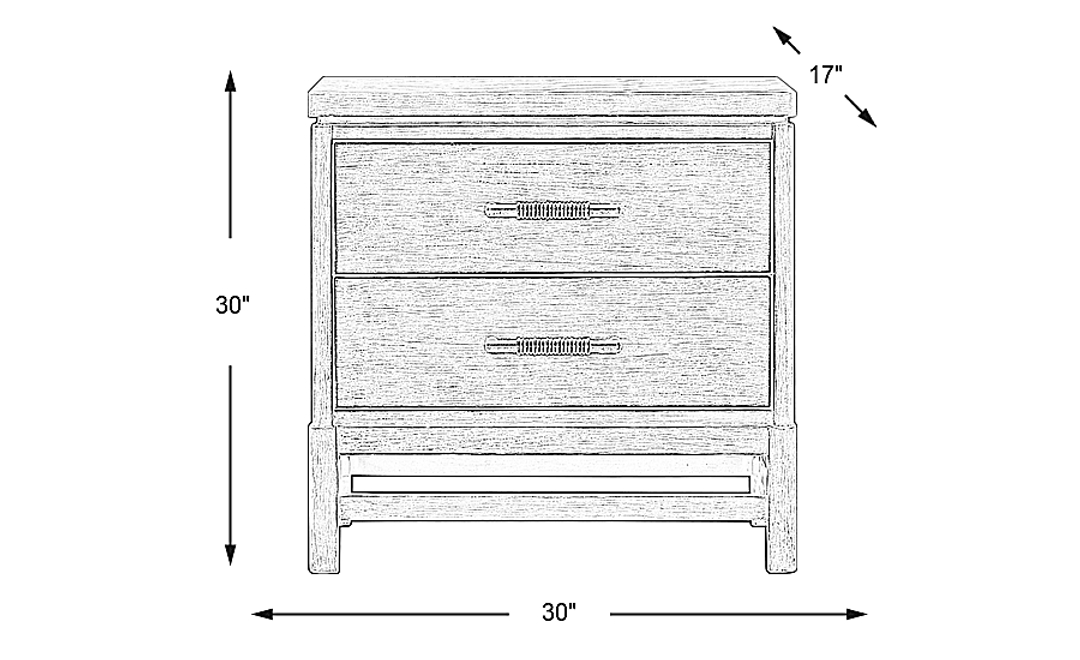 Golden Isles Gray Nightstand
