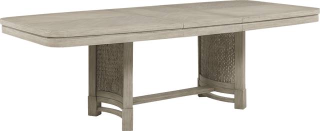 Cindy Crawford Home Golden Isles Gray Rectangle Trestle Dining Table - Thumbnail - Image 2