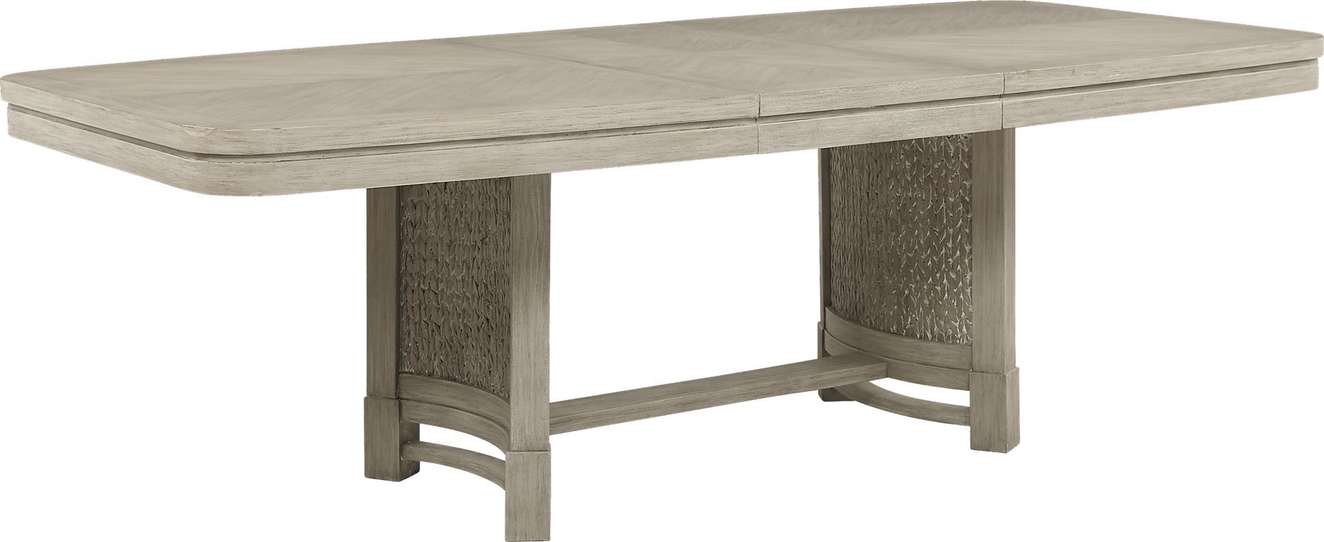 Cindy Crawford Home Golden Isles Gray Rectangle Trestle Dining Table - Image 2