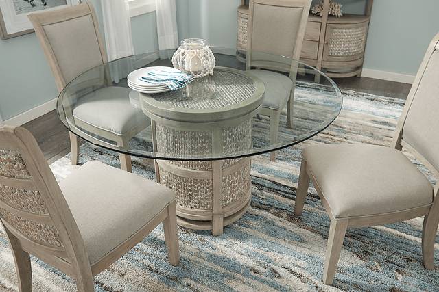 Golden Isles Gray Round Dining Table - Thumbnail - Image 4