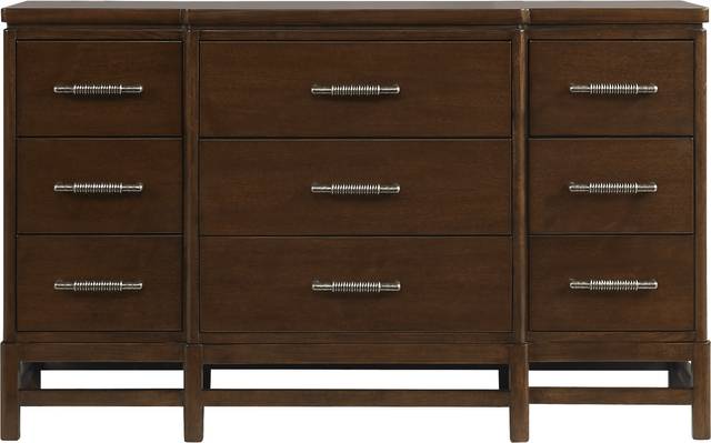 Cindy Crawford Home Golden Isles Tobacco 5 Pc King Panel Bedroom - Thumbnail - Image 4