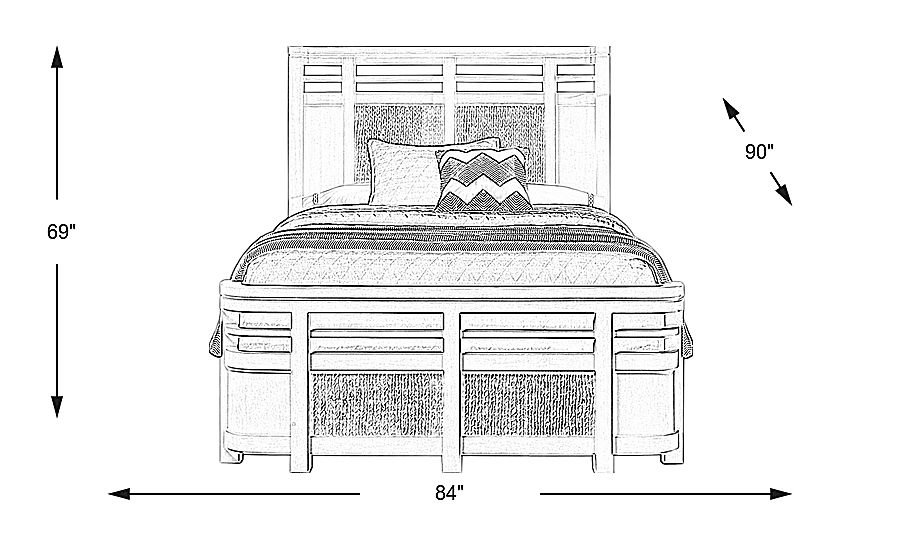 Cindy Crawford Golden Isles Gray 3 Pc King Panel Bed - Rooms To Go