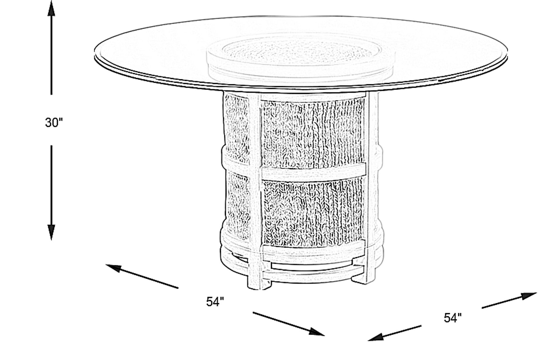 Dimension Image. Please refer to the Dimension Tab on this page for dimension details.