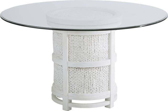 Cindy Crawford Home Golden Isles White Round Dining Table - Thumbnail - Image 1