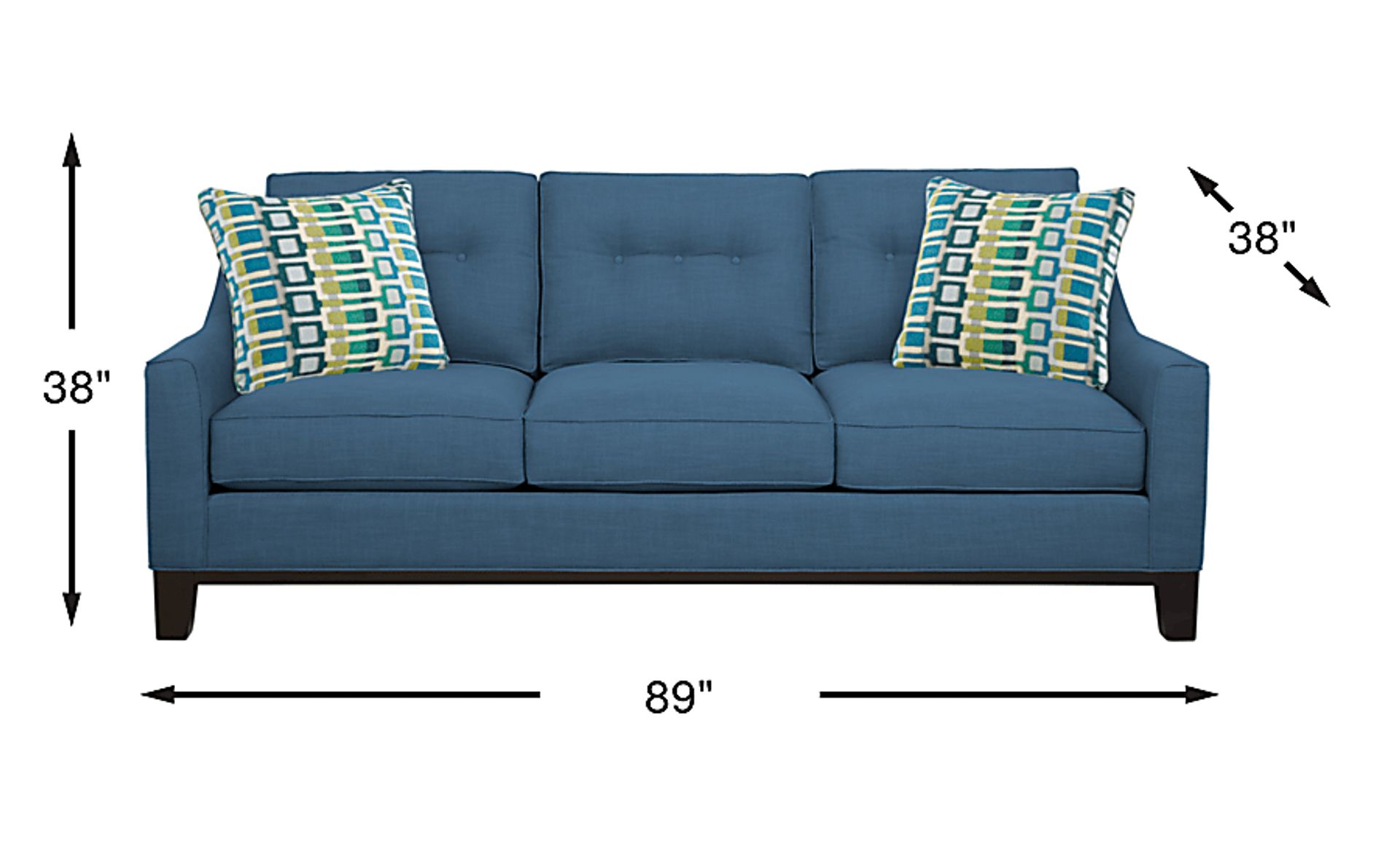 Cindy Crawford Gramercy Park Denim Blue Textured Sofa | Rooms to Go