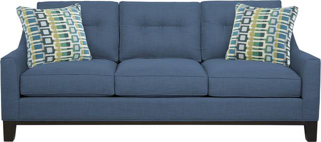 Cindy Crawford Home Gramercy Park Denim Sofa - Thumbnail - Image 1