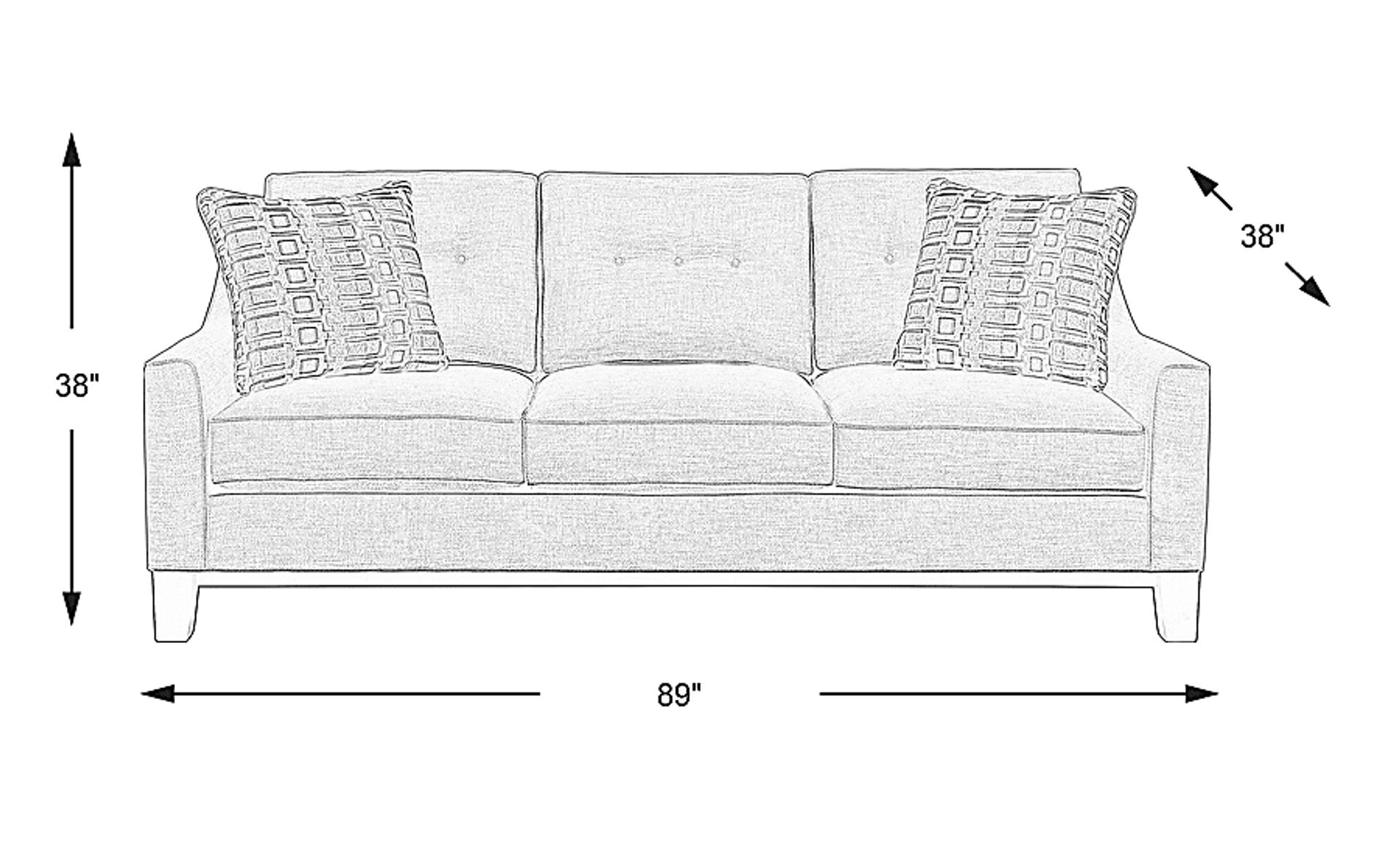 Dimension Image. Please refer to the Dimension Tab on this page for dimension details.