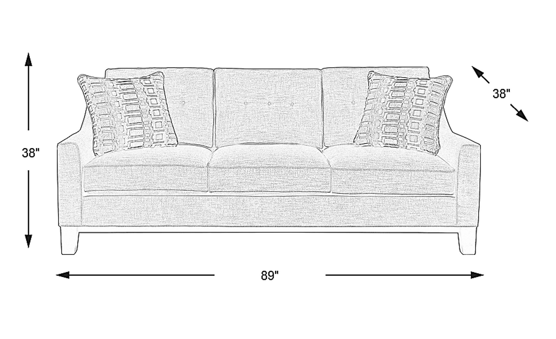 Dimension Image. Please refer to the Dimension Tab on this page for dimension details.