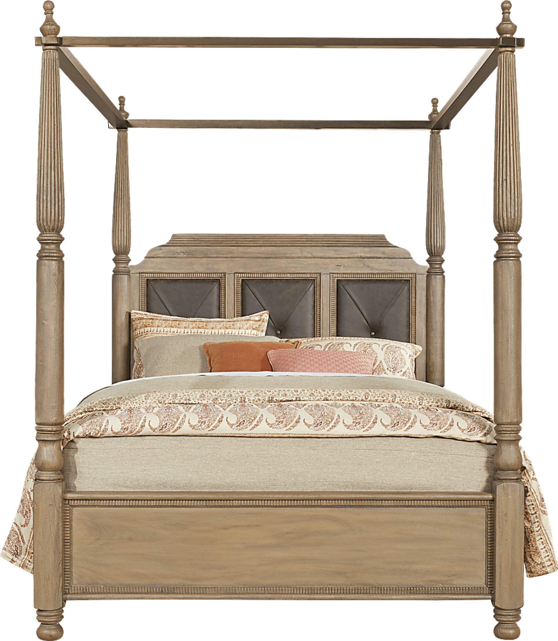 4 pc queen canopy bed