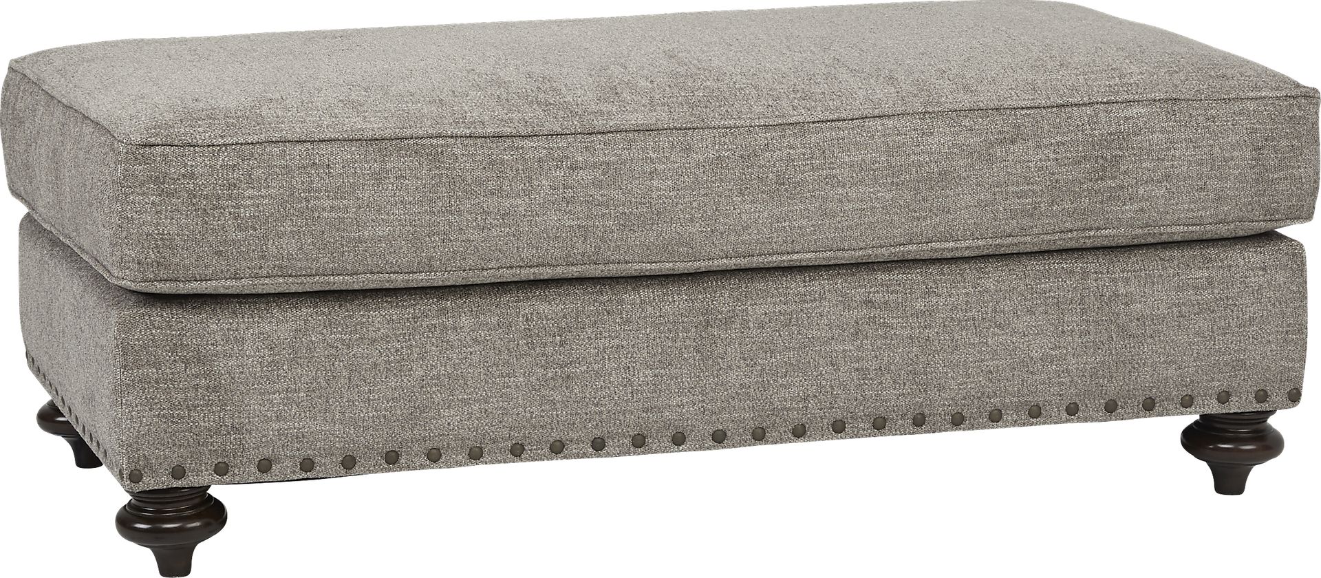 Cindy Crawford Home Greenwich Pointe Gray Ottoman - Image 2