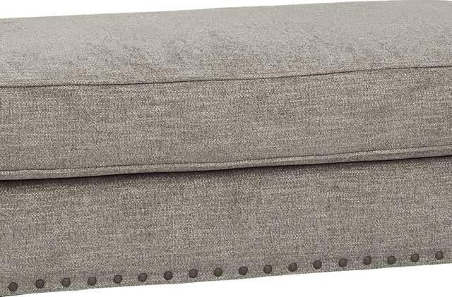 Cindy Crawford Home Greenwich Pointe Gray Ottoman - Thumbnail - Image 3