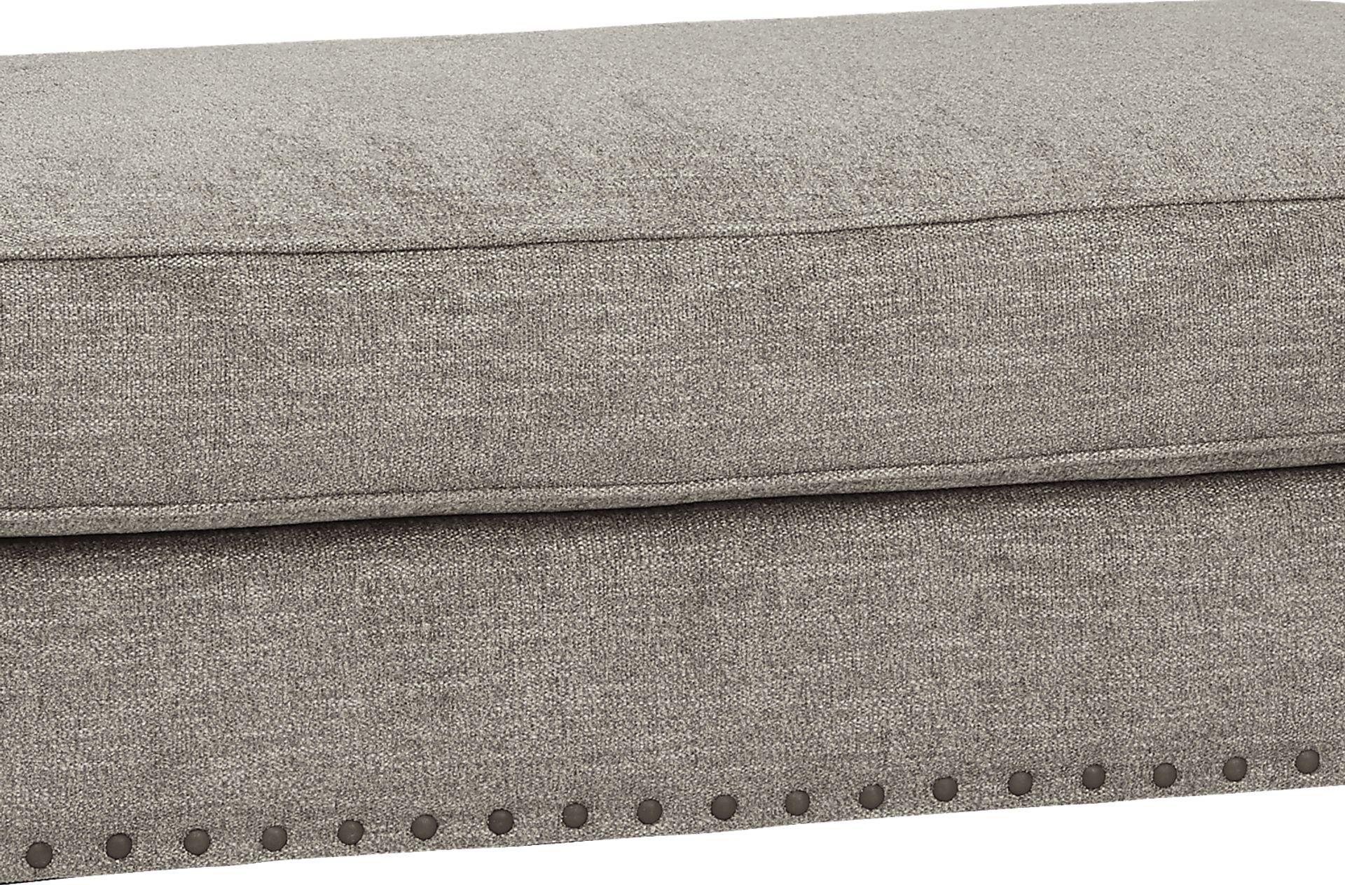 Cindy Crawford Home Greenwich Pointe Gray Ottoman - Image 3
