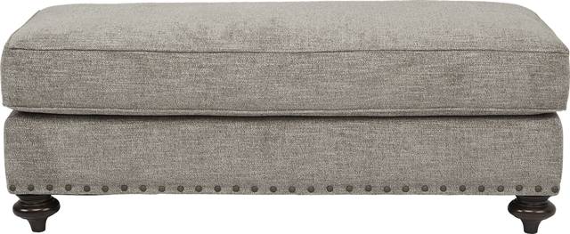 Cindy Crawford Home Greenwich Pointe Gray Ottoman - Thumbnail - Image 1
