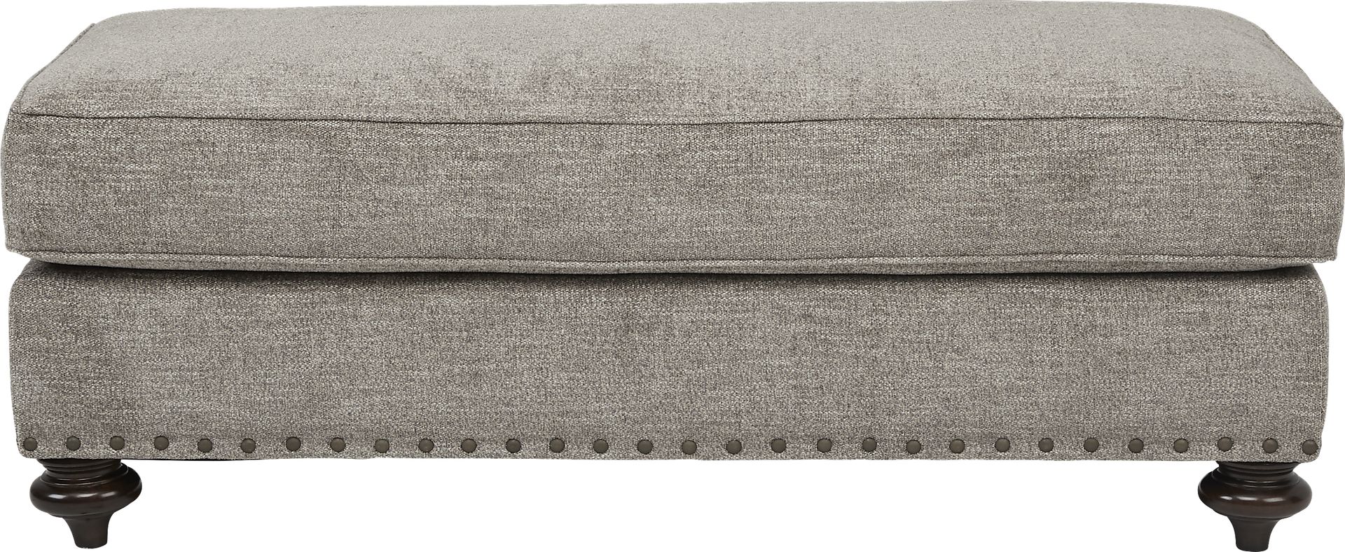 Cindy Crawford Home Greenwich Pointe Gray Ottoman - Image 1