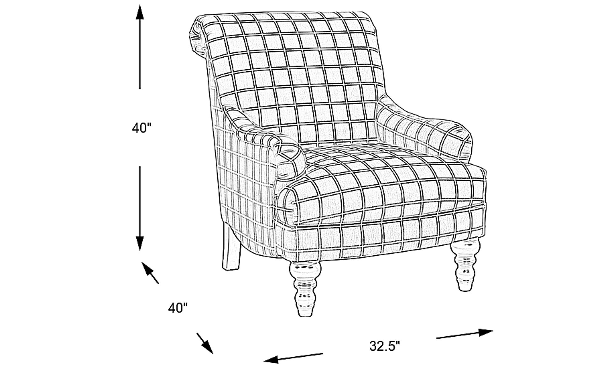 Dimension Image. Please refer to the Dimension Tab on this page for dimension details.
