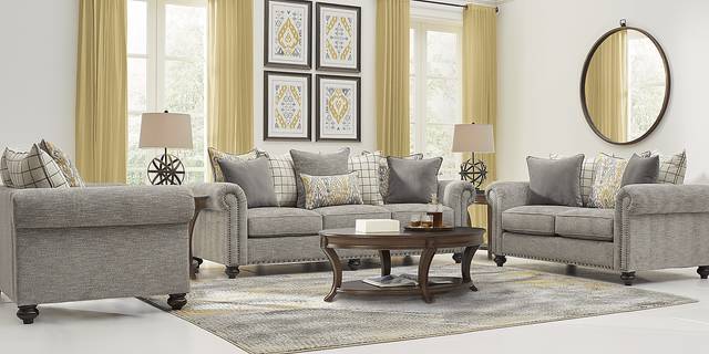 Cindy Crawford Home Greenwich Pointe Gray 7 Pc Living Room - Thumbnail - Image 1