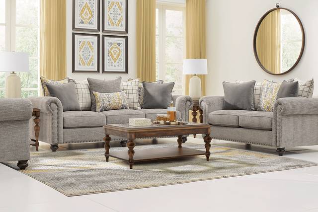 Cindy Crawford Home Greenwich Pointe Gray 7 Pc Living Room - Thumbnail - Image 1