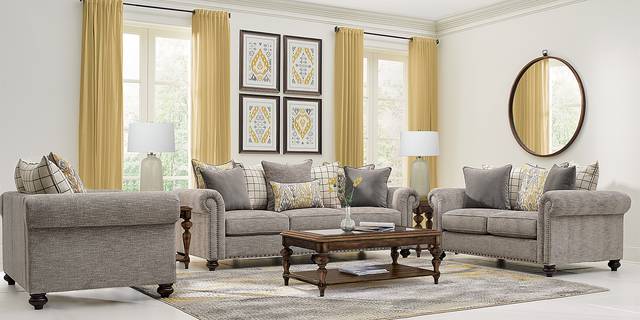 Cindy Crawford Home Greenwich Pointe Gray 8 Pc Living Room - Thumbnail - Image 1