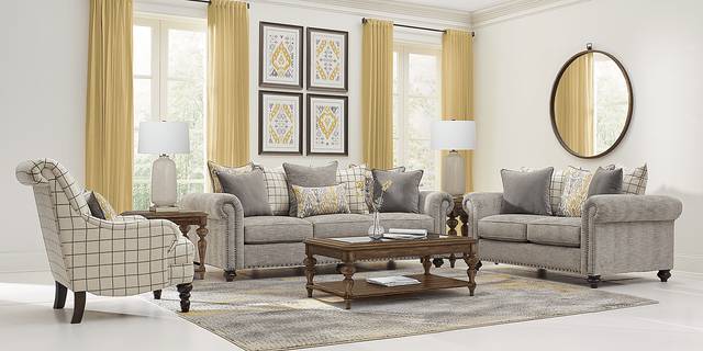 Cindy Crawford Home Greenwich Pointe Gray 8 Pc Living Room - Thumbnail - Image 1