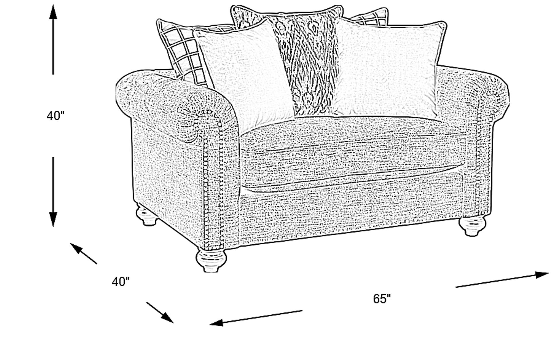 Dimension Image. Please refer to the Dimension Tab on this page for dimension details.