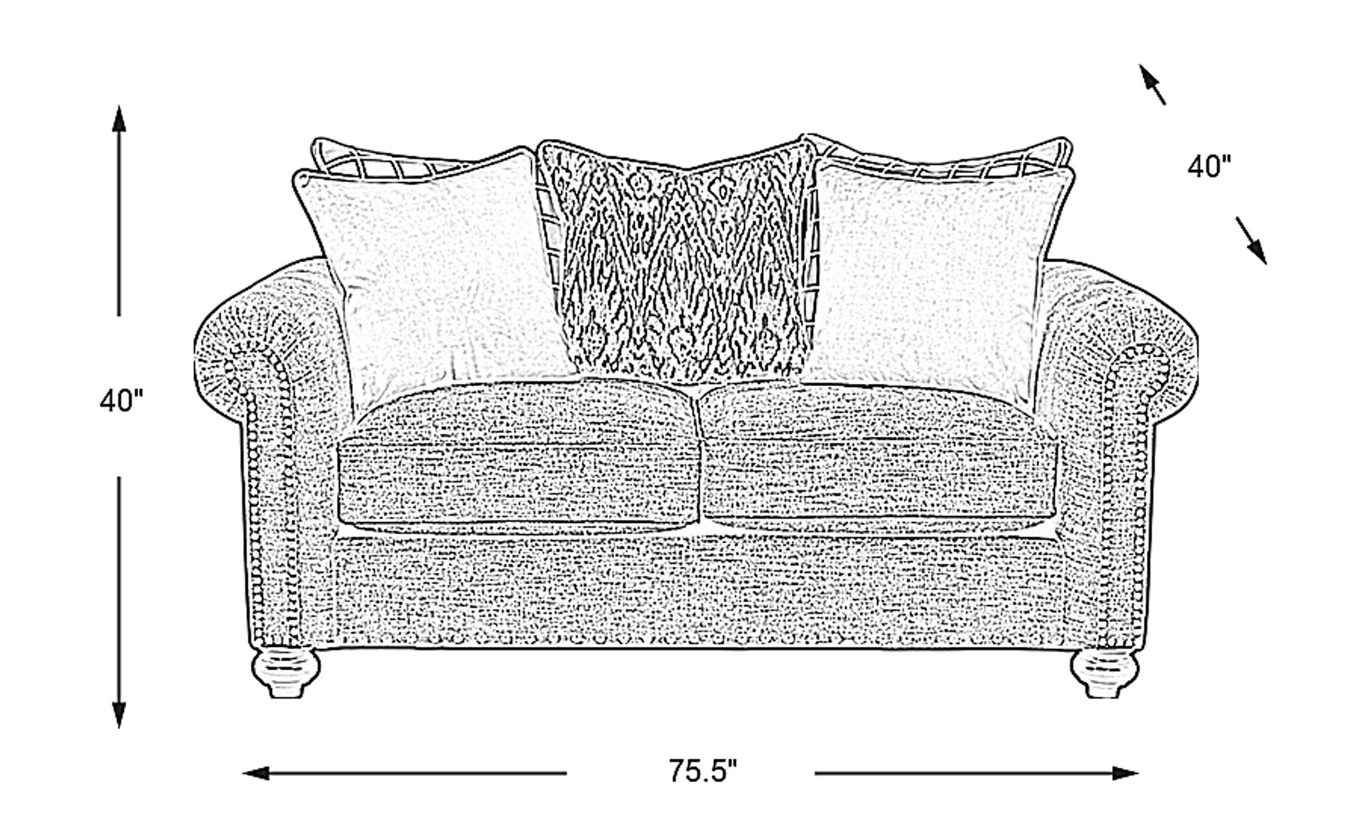 Dimension Image. Please refer to the Dimension Tab on this page for dimension details.