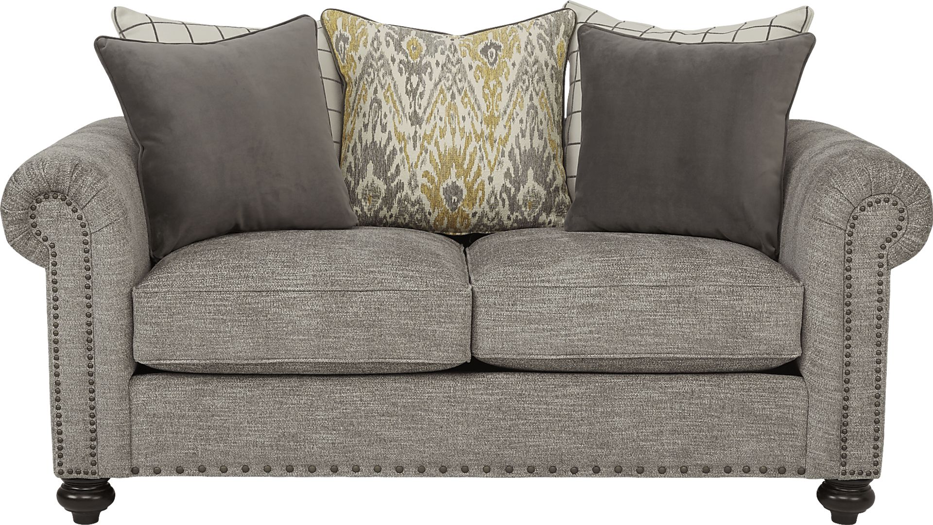 Cindy Crawford Home Greenwich Pointe Gray 7 Pc Living Room with Gel Foam Sleeper Sofa - Image 3