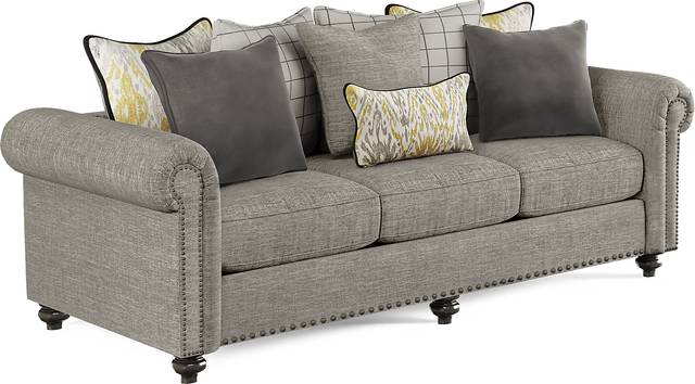 Cindy Crawford Home Greenwich Pointe Gray Sofa - Thumbnail - Image 3