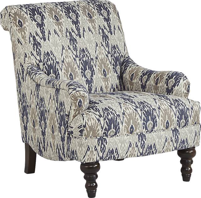 Cindy Crawford Home Greenwich Pointe Navy Accent Chair - Thumbnail - Image 1