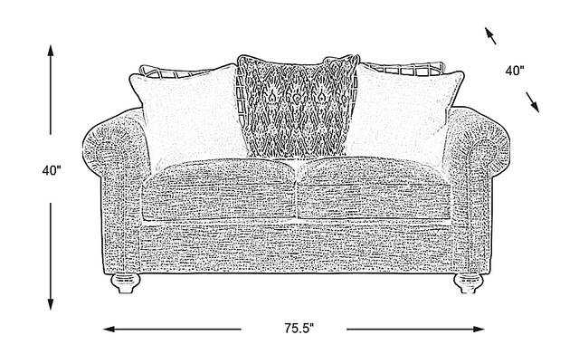 Dimension Image. Please refer to the Dimension Tab on this page for dimension details.
