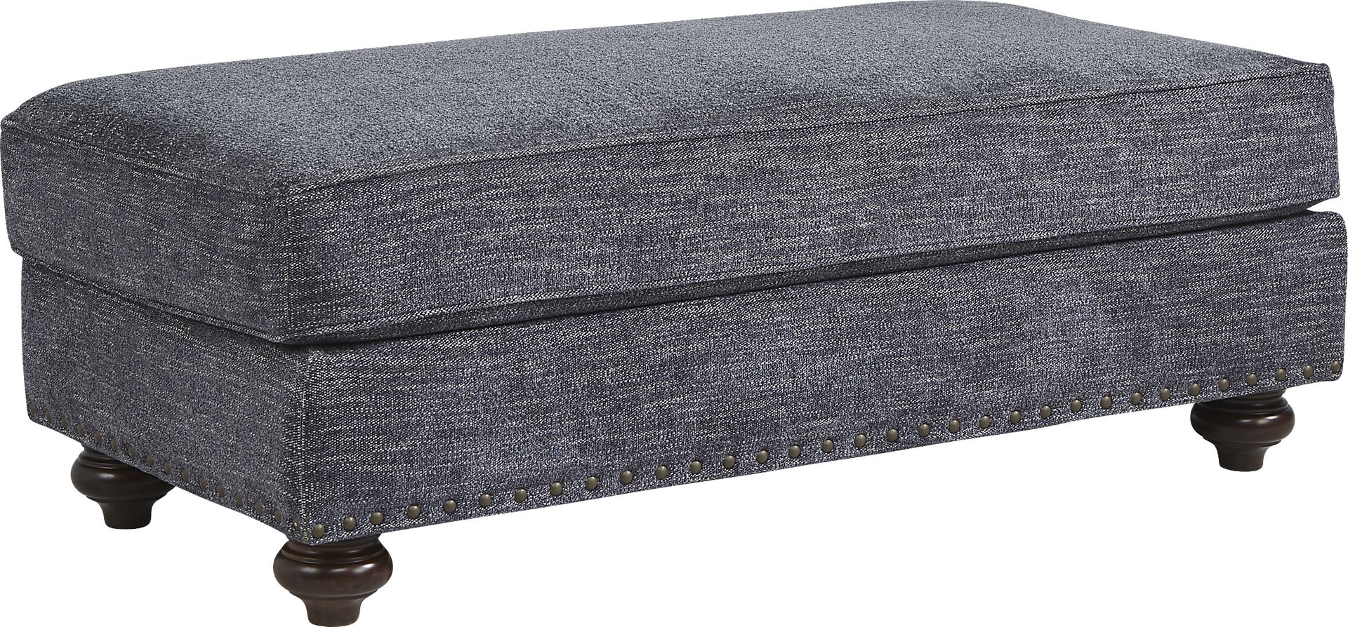 Cindy Crawford Home Greenwich Pointe Navy Ottoman - Image 1