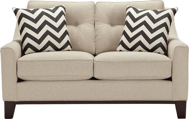 Cindy Crawford Home Hadly Beige Loveseat - Thumbnail - Image 1