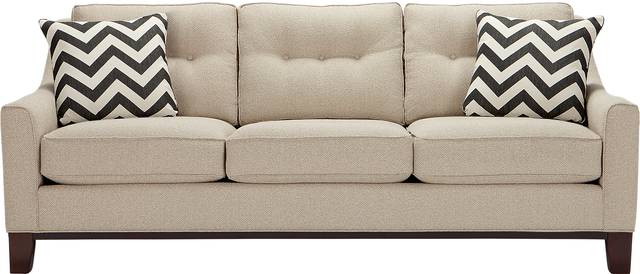 Cindy Crawford Home Hadly Beige Sofa - Thumbnail - Image 1