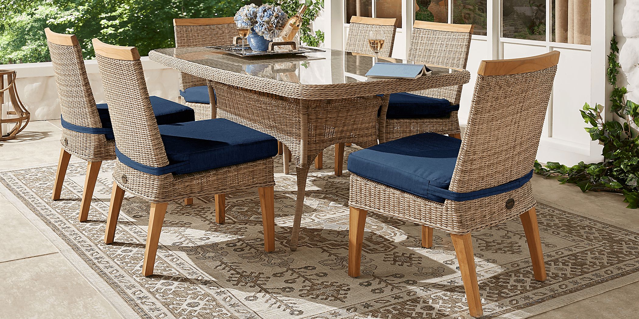 家具 landscape Tobias outdoor teak table | 205x91 cm | Designed by Arne