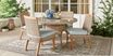 Hamptons Cove Gray 5 Pc Round Outdoor Dining Set with Mist Cushions