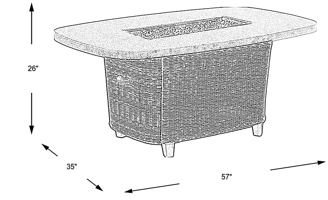 Hamptons Cove Gray Outdoor Fire Pit