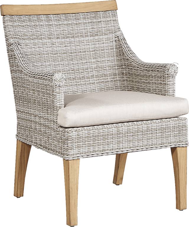 Hamptons Cove Teak 9 Pc Rectangle Outdoor Dining Set with Flax Cushions - Thumbnail - Image 5