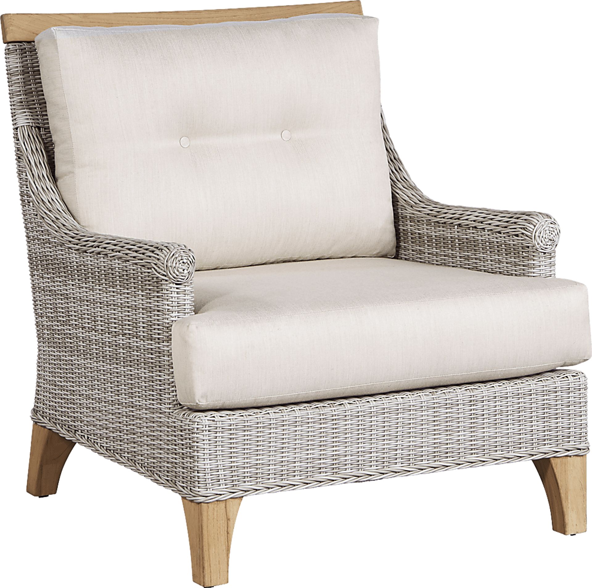 Cindy Crawford Home Hamptons Cove Gray  4 Pc Outdoor Seating Set with Flax Cushions - Image 5