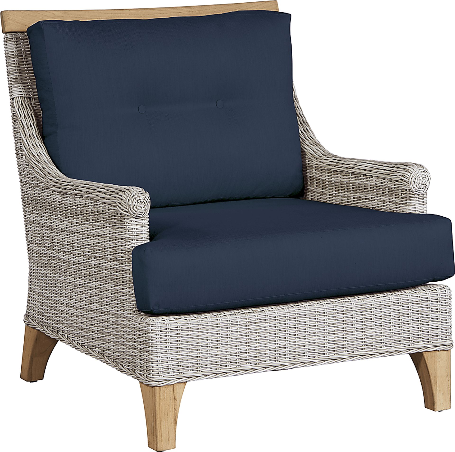 Cindy Crawford Home Hamptons Cove Gray 4 Pc Outdoor Seating Set With Ink Cushions - Image 4