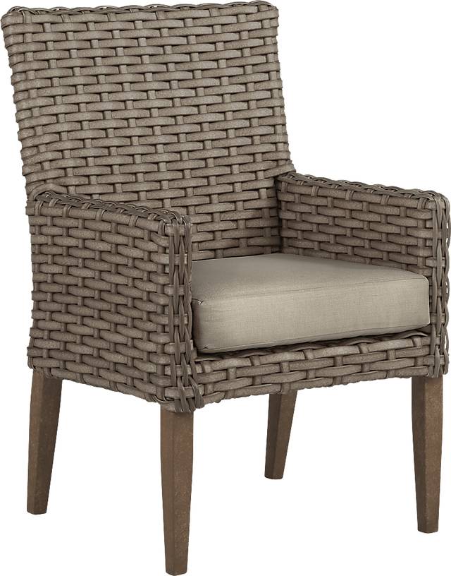 Cindy Crawford Home Hamptons Cove Gray Outdoor Chair with Pebble Cushions - Thumbnail - Image 2