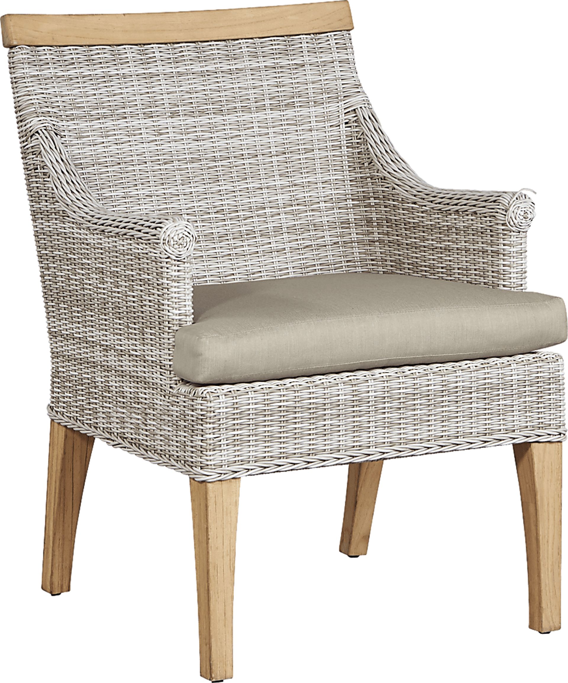 Cindy Crawford Home Hamptons Cove Gray Outdoor Chair with Pebble Cushions - Image 1
