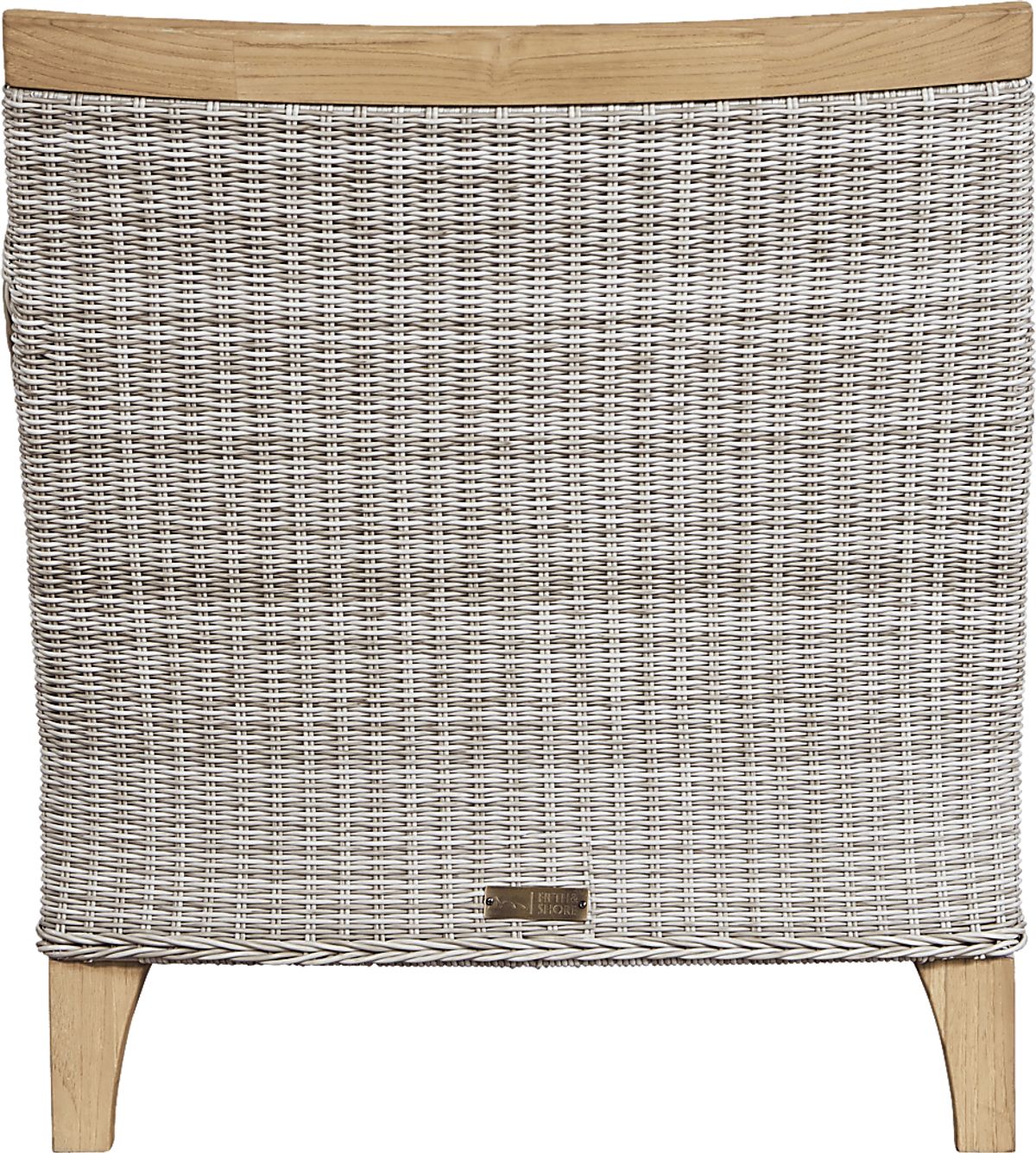 Cindy Crawford Hamptons Cove Gray Wicker Rollo Linen Beige Outdoor ...