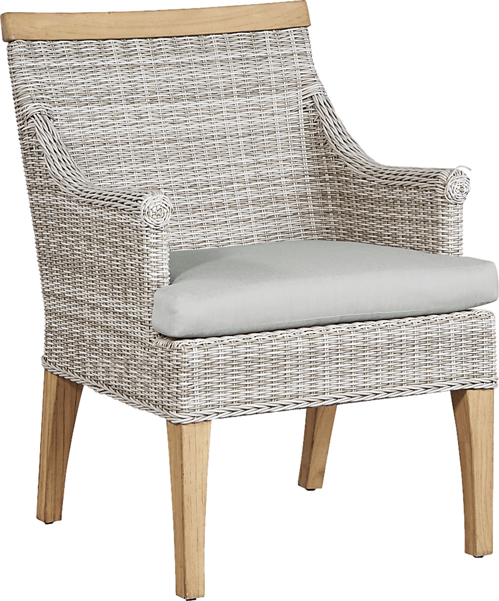 Cindy Crawford Home Hamptons Cove Gray 7 Pc Rectangle Outdoor Dining Set with Rollo Seafoam Cushions - Image 3