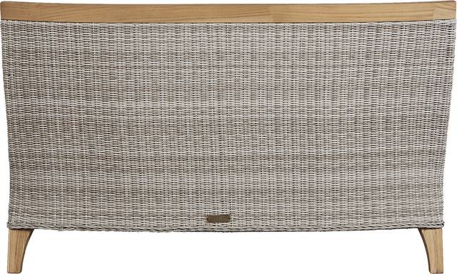 Hamptons Cove Gray Outdoor Loveseat with Flax Cushions - Thumbnail - Image 2