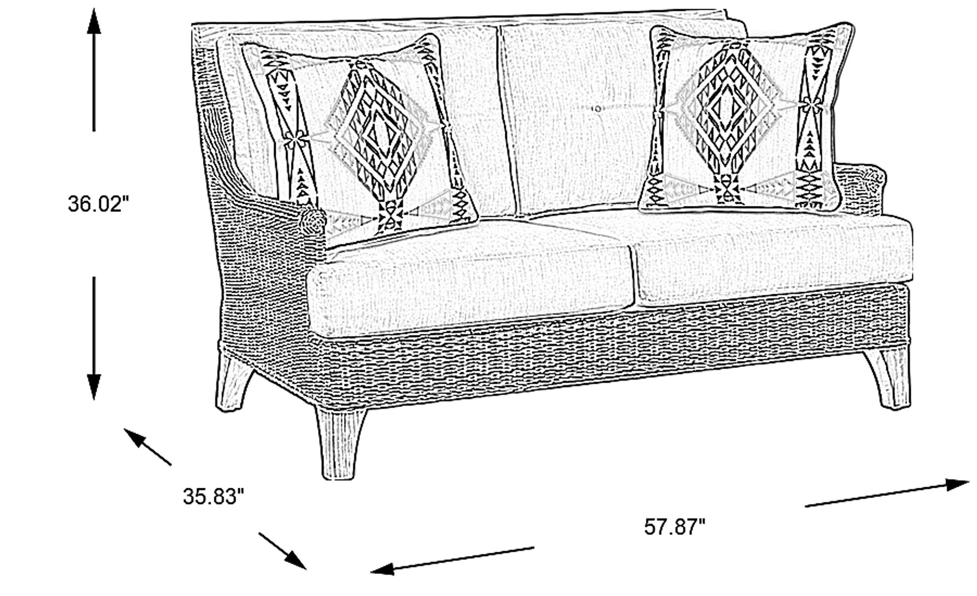 Dimension Image. Please refer to the Dimension Tab on this page for dimension details.